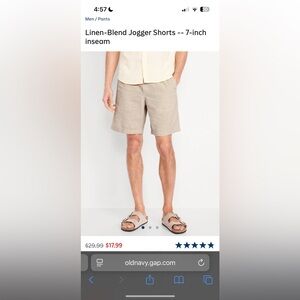 Old Navy Men’s Linen Blend Jogger Shorts